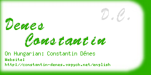 denes constantin business card